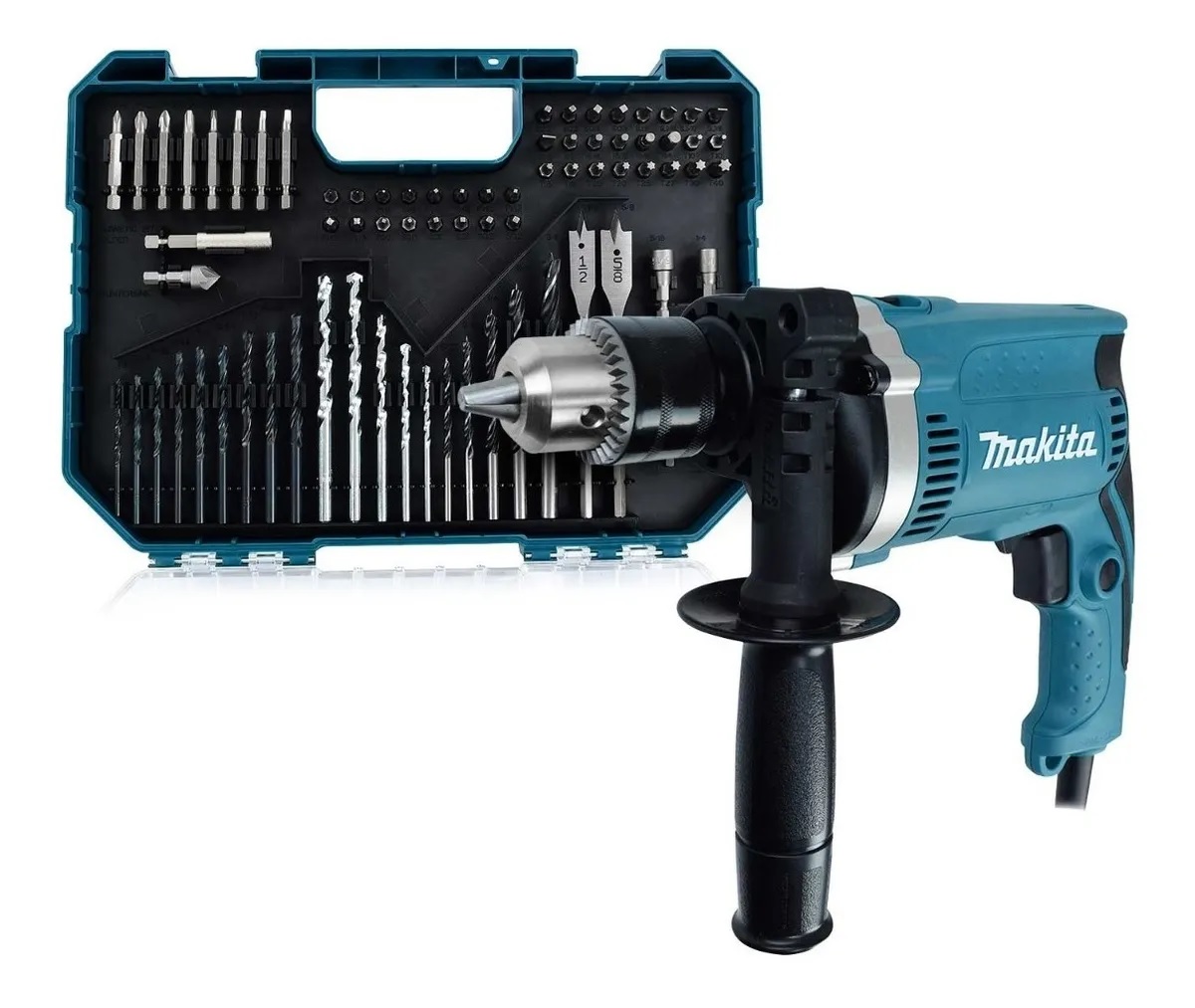 Rotomartillo Makita Hp1630 710 W + Kit Puntas y Brocas