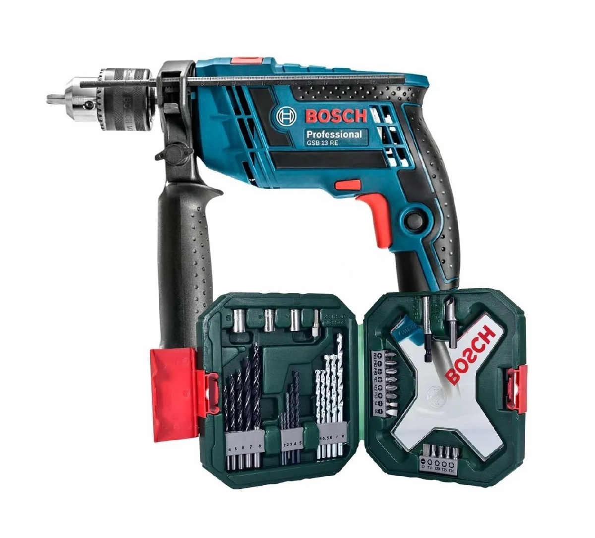 Rotomartillo Profesional Bosch GSB 13 Re + Set X-line Bosch