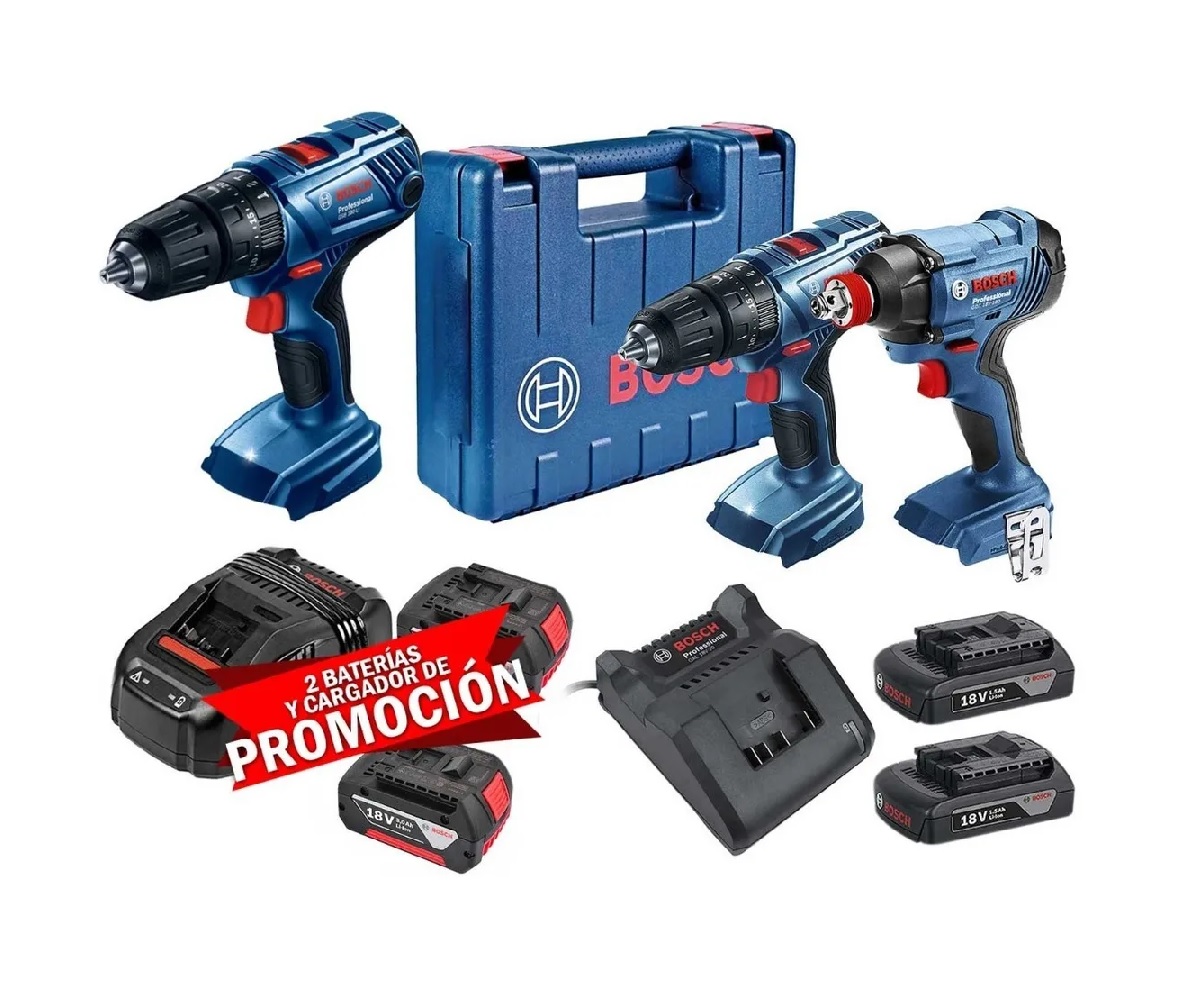 Combo Bosch Rotomartillos 18v más Llave De Impacto