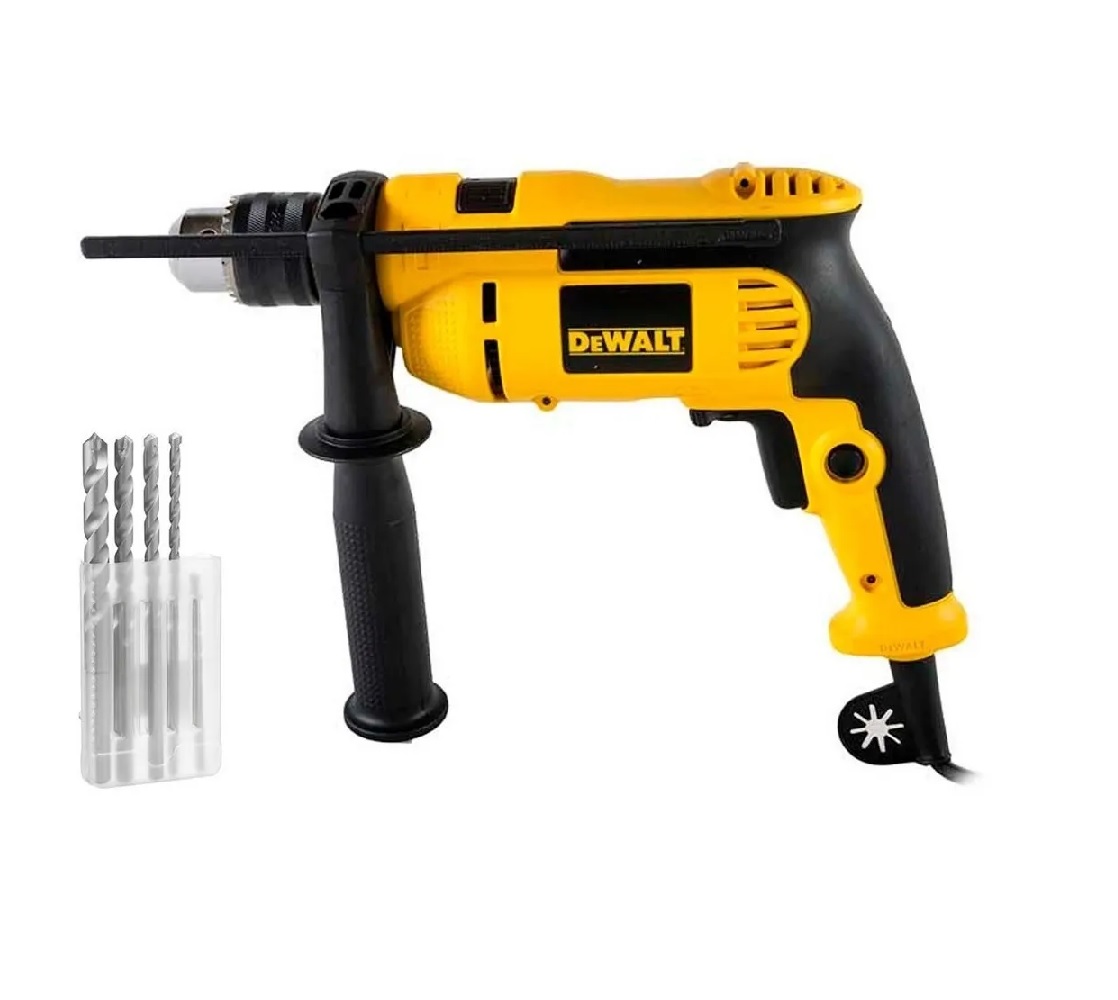 Taladro Rotomartillo Dewalt Dwd024-b3 color Amarillo + Brocas