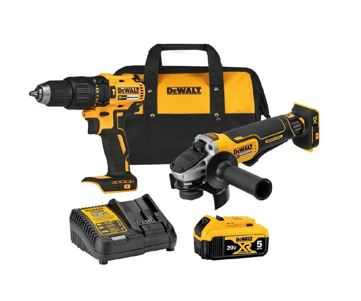 Combo Rotomartillo Dewalt Brushless más Miniesmeriladora 5pul