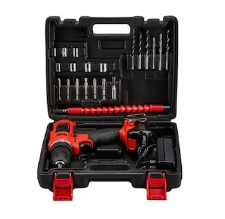 Foto 2 | Taladro Percutor Inalámbrico EO Safe Imports de 10 mm color Rojo con Negro