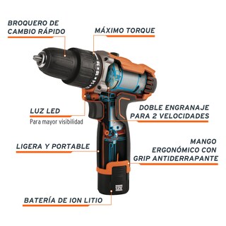 Foto 3 | Rotomartillo Compacto Inalámbrico de 3/8'' 12 V Truper Roti-12ac color Anaranjado