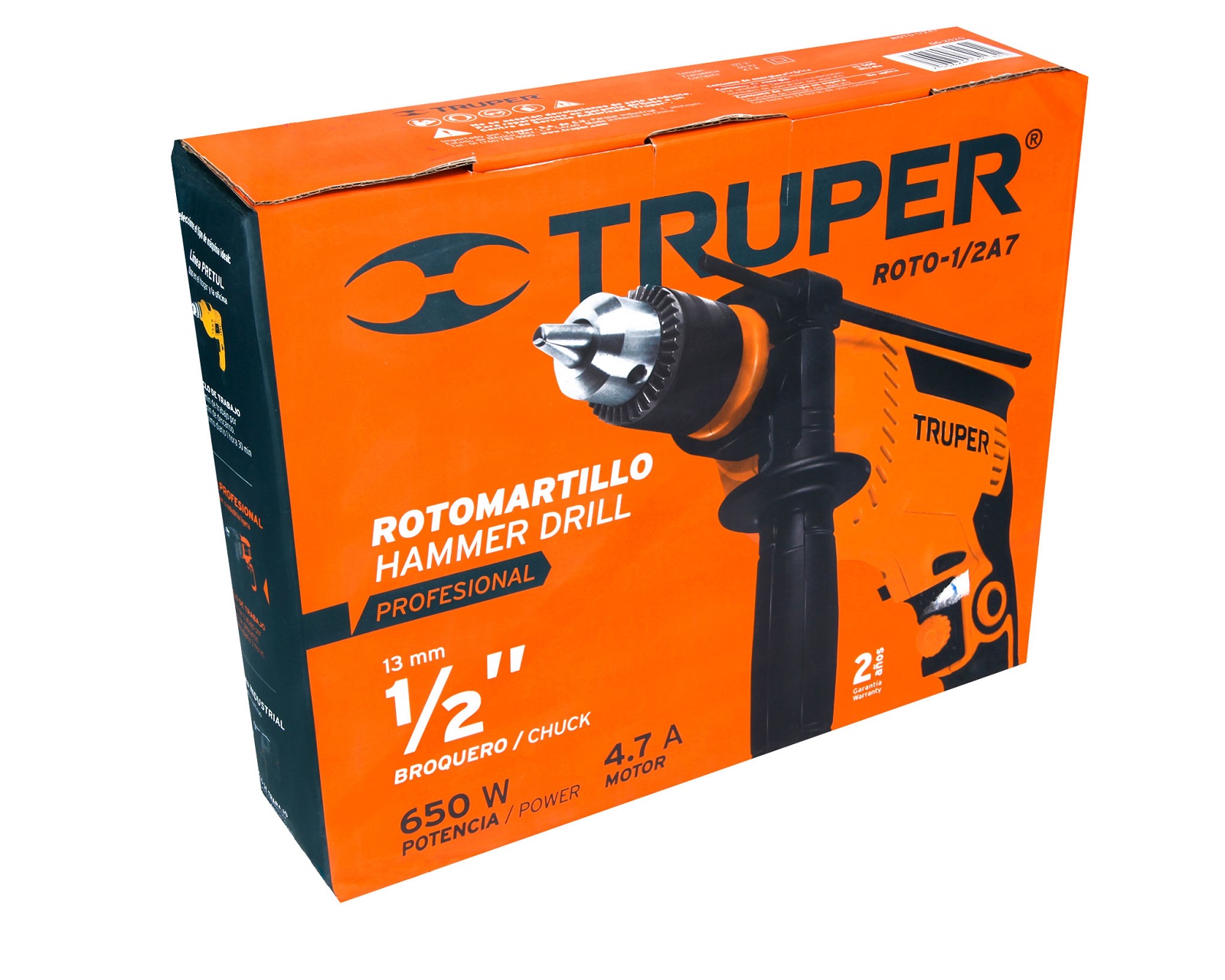 Foto 4 pulgar | Rotomartillo Truper Roto-1/2a7 1/2'' 650 W Profesional Taladro Destornillador