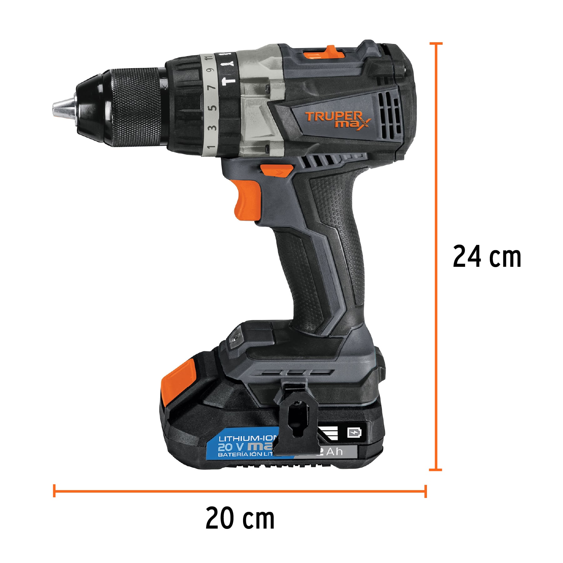 Foto 4 | Rotomartillo Inalámbrico 1/2'' 20 V Truper Max-20r color Gris