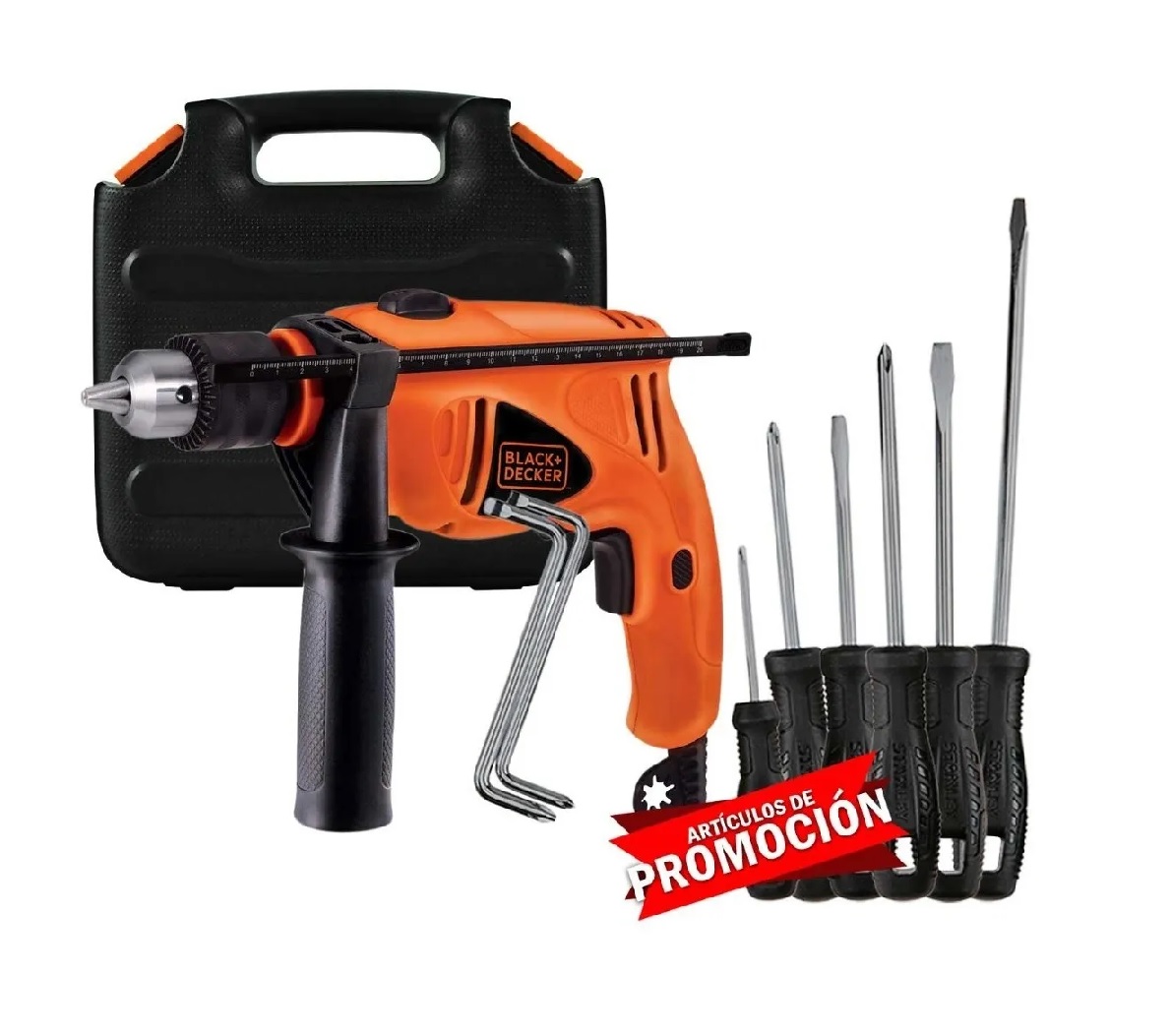 Foto 2 pulgar | Rotomartillo Black & Decker Hd500k + Brocas + Desarmadores