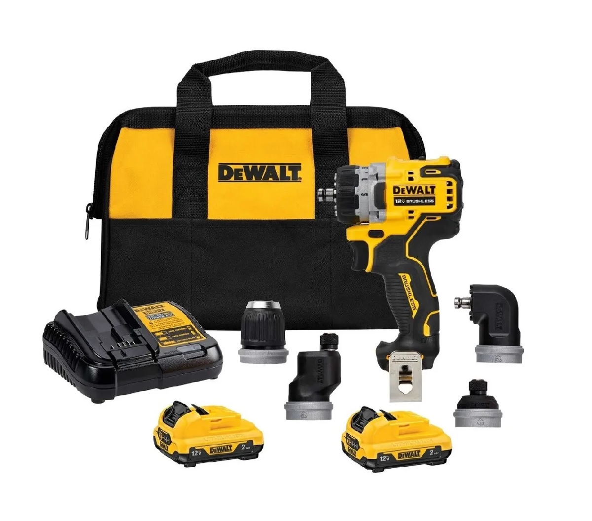 Taladro/Atornillador Xtreme Dewalt Dcd703f2-b3 color Amarillo 5 en 1