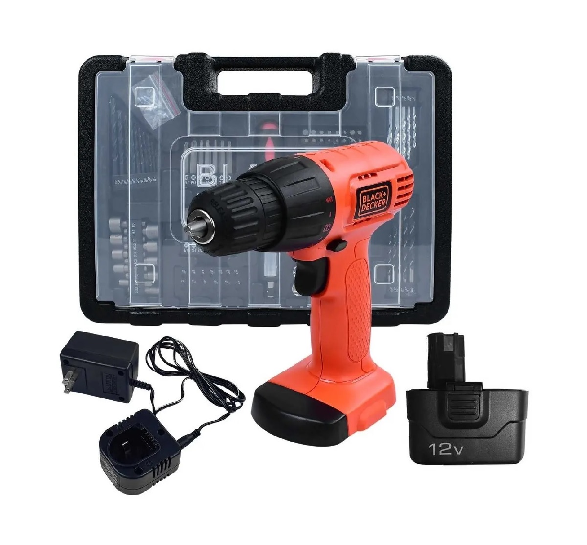 Foto 2 pulgar | Taladro Atornillador Black & Decker Cd121k100-b3 color Anaranjado 12v + Acc