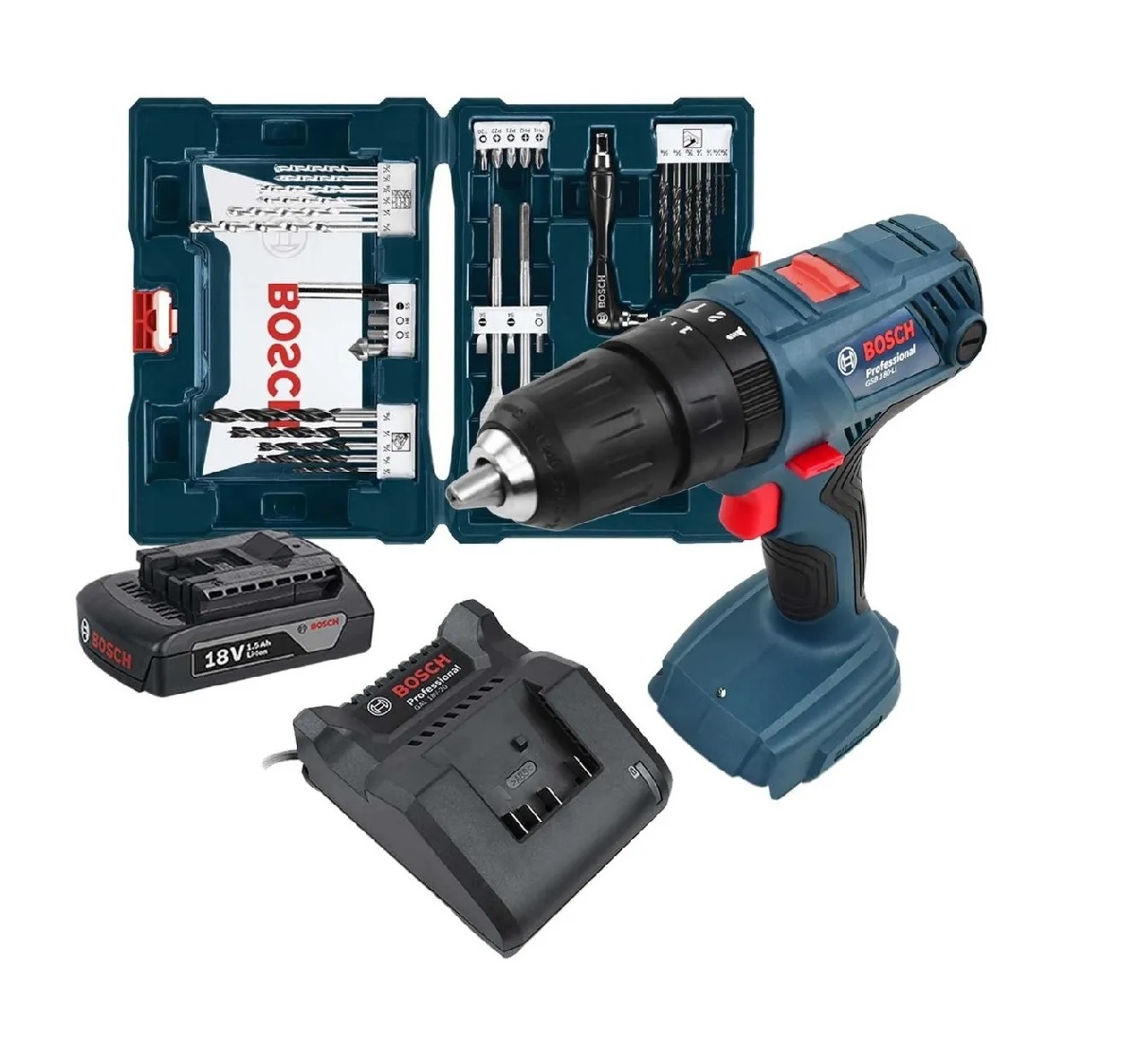 Taladro Atornillador 18 V Bosch Gsb 180-li más Set V-line 41pz