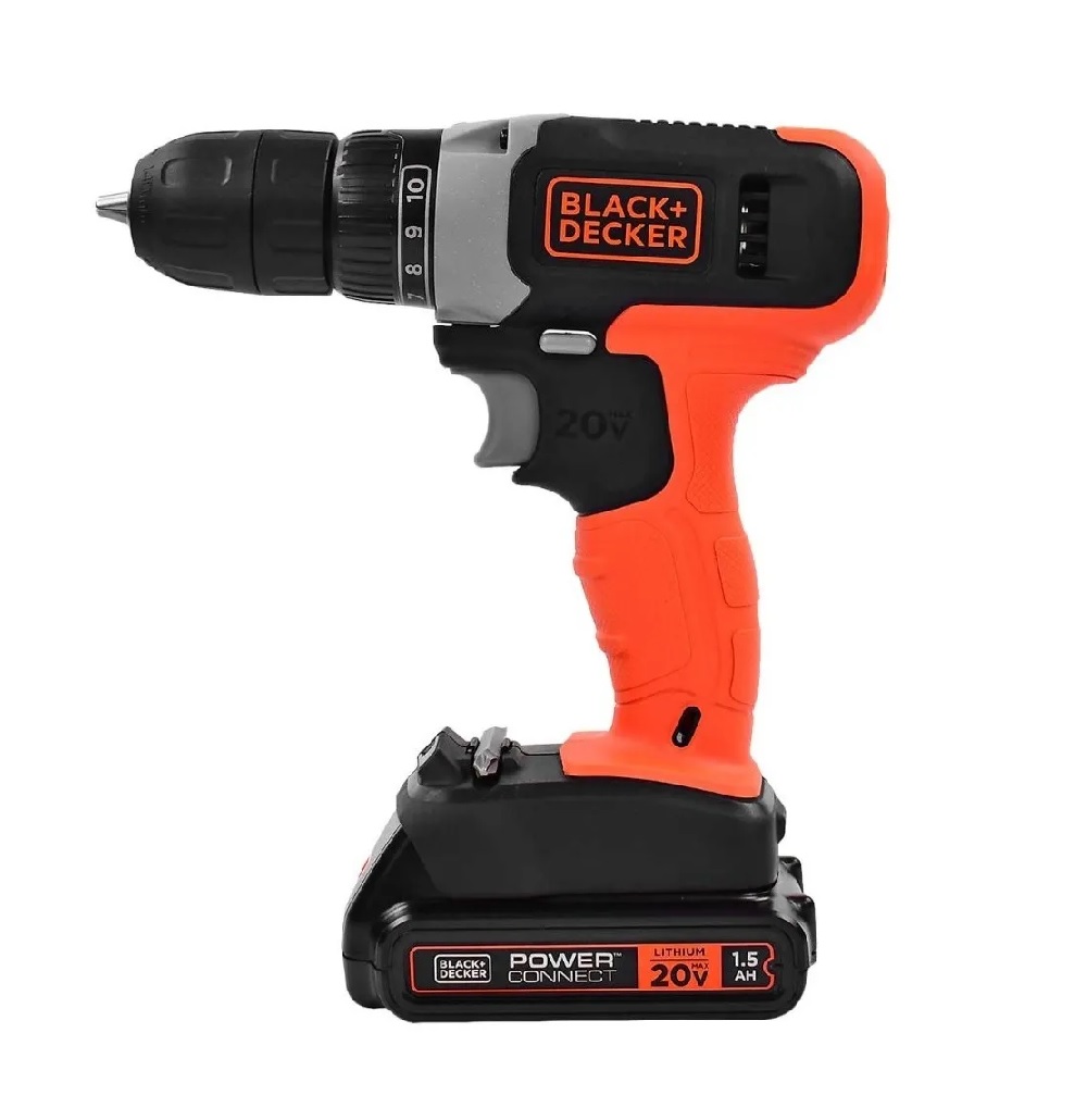 Foto 2 pulgar | Taladro Atornillador 20v Black & Decker Bcd702c1-b3 color Anaranjado 3/8"