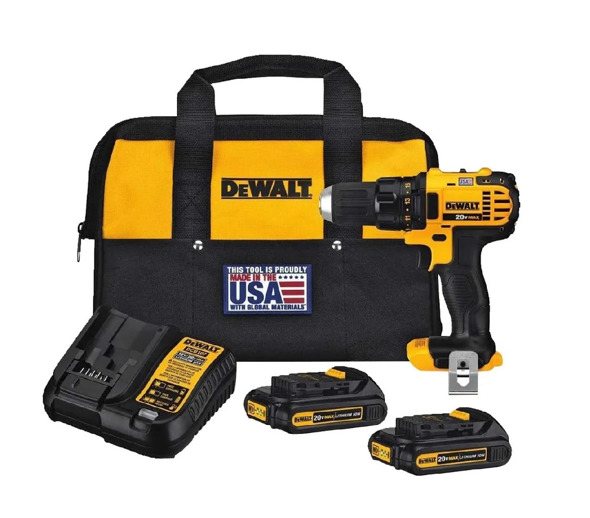 Taladro Atornillador Dewalt Dcd780c2 color Amarillo Maletín 2000 Rpm