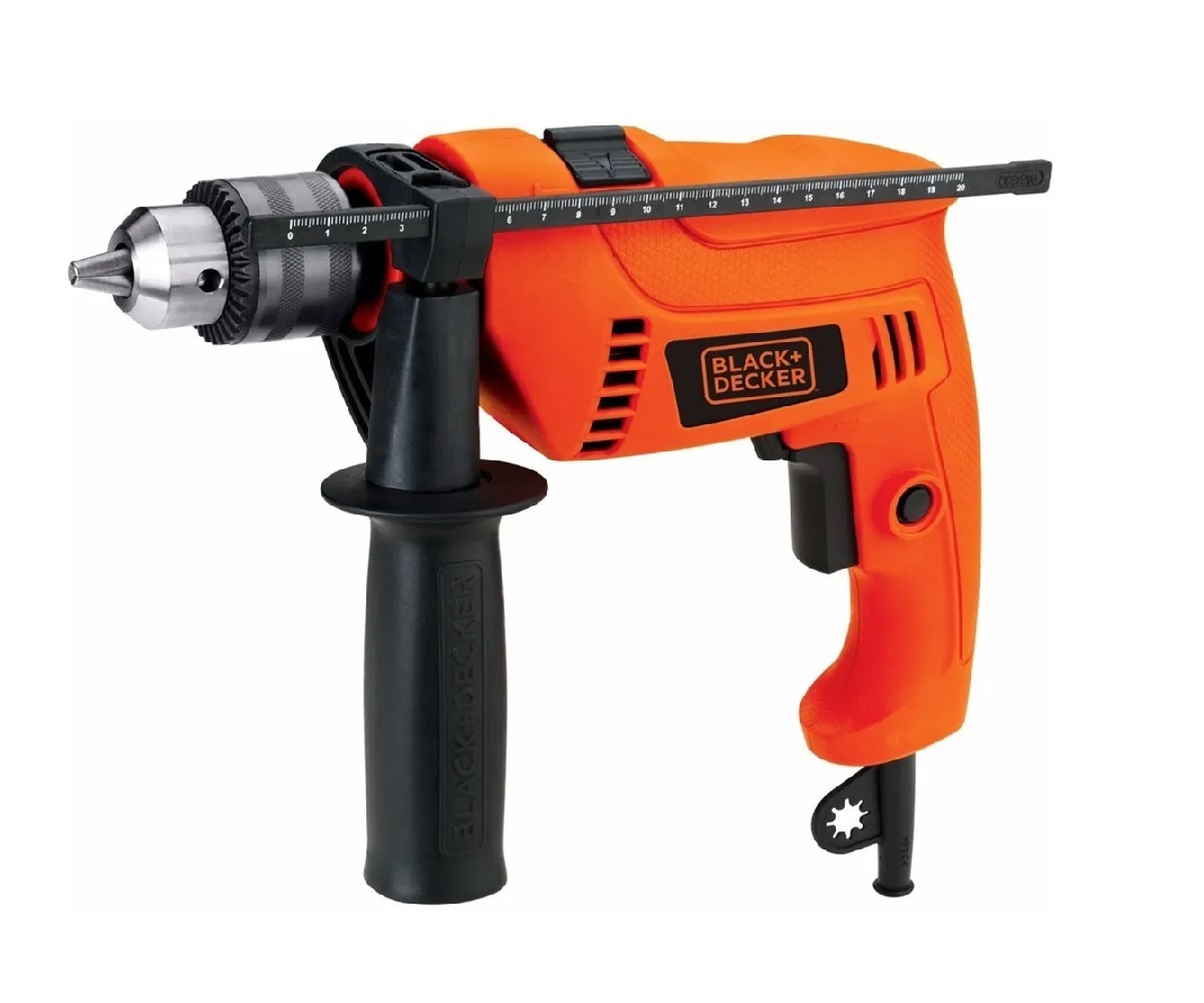 Taladro Percutor de 1/2 Black & Decker Hd650-b3 color Anaranjado de 650w