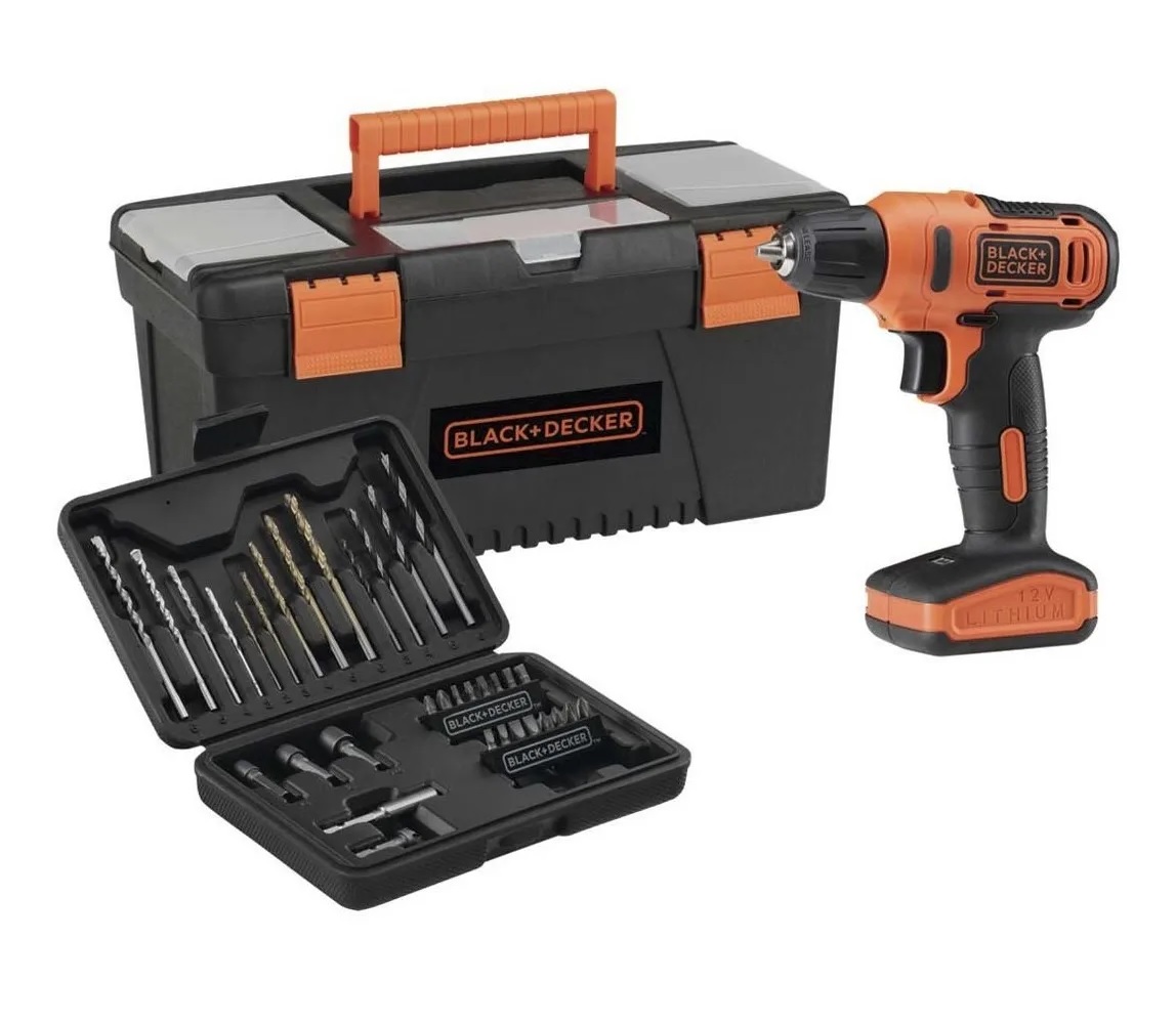 Foto 2 pulgar | Taladro Atornillador Black & Decker LD12BA-B3 olor Naranja 3/8 In + Caja + 34 Accesorios