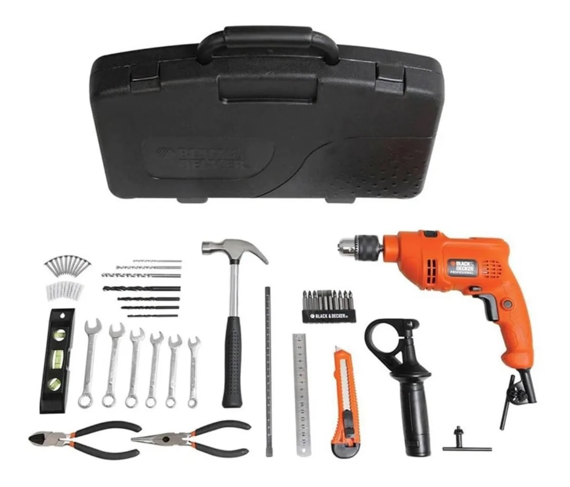 Foto 2 pulgar | Taladro Percutor Black & Decker TM550KP Multicolor + 30 Accesorios