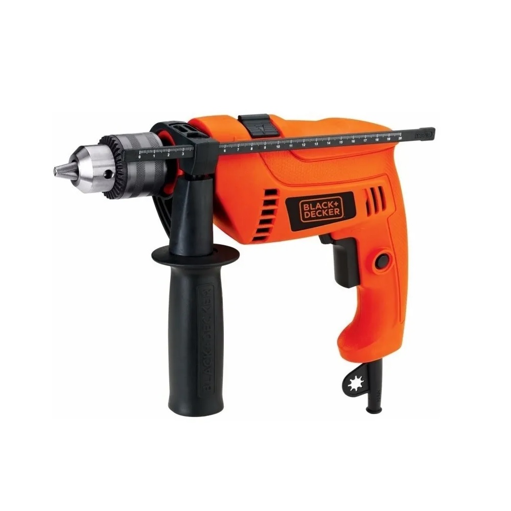 Taladro Rotomartillo Black & Decker HD650 color Naranja de 1/2 " 650 W