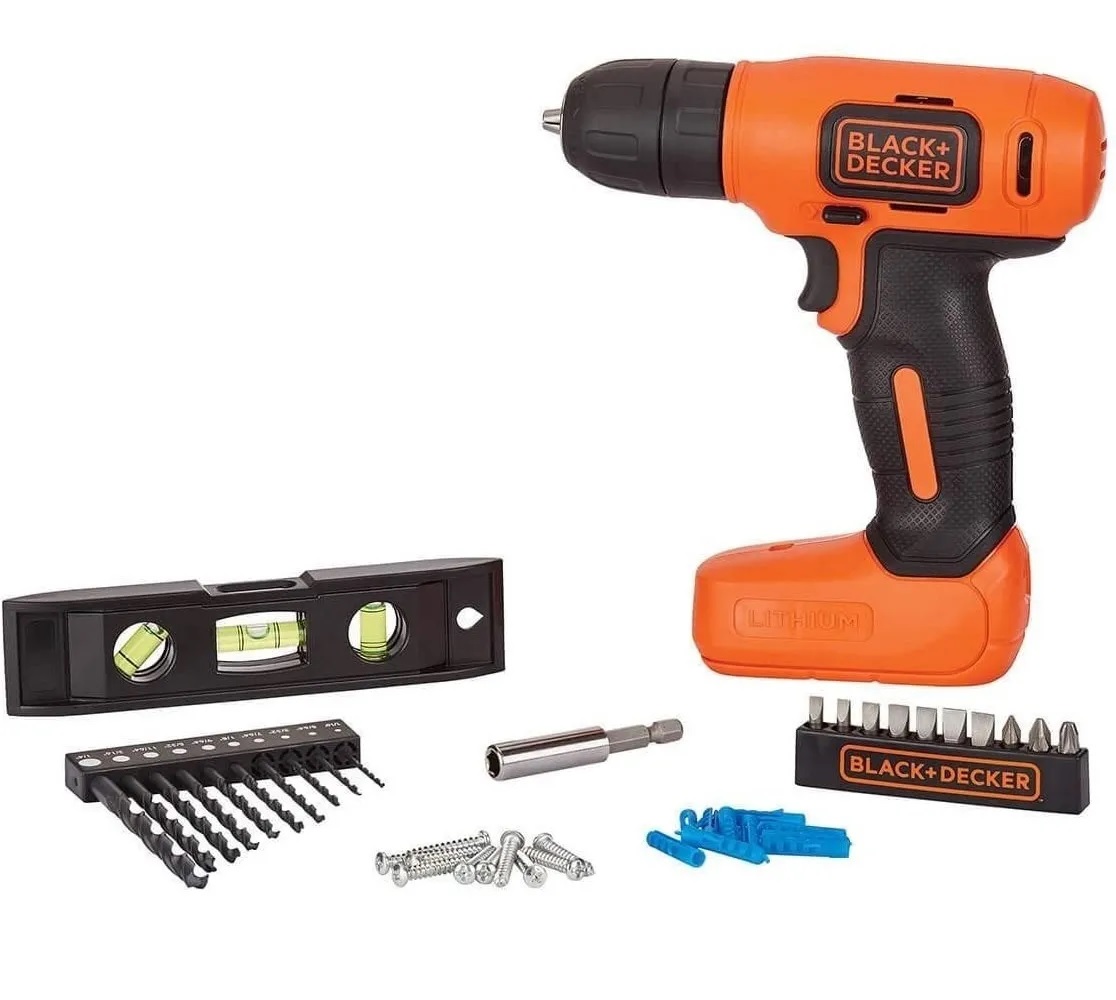 Taladro Inalámbrico Black+Decker con Accesorios