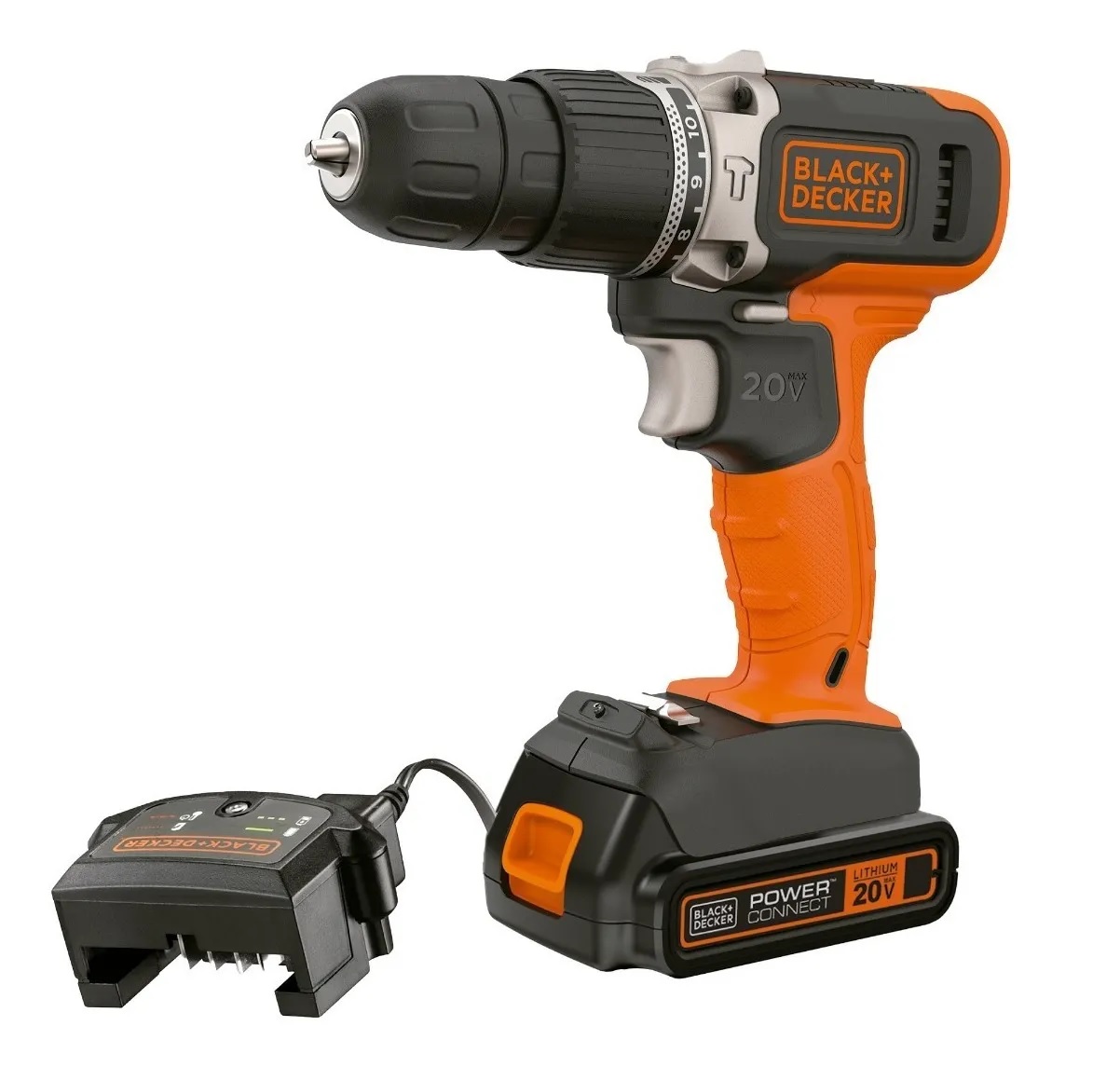 Rotomartillo Inalámbrico Black & Decker BCD704C1 color Naranja 20v 3/8''