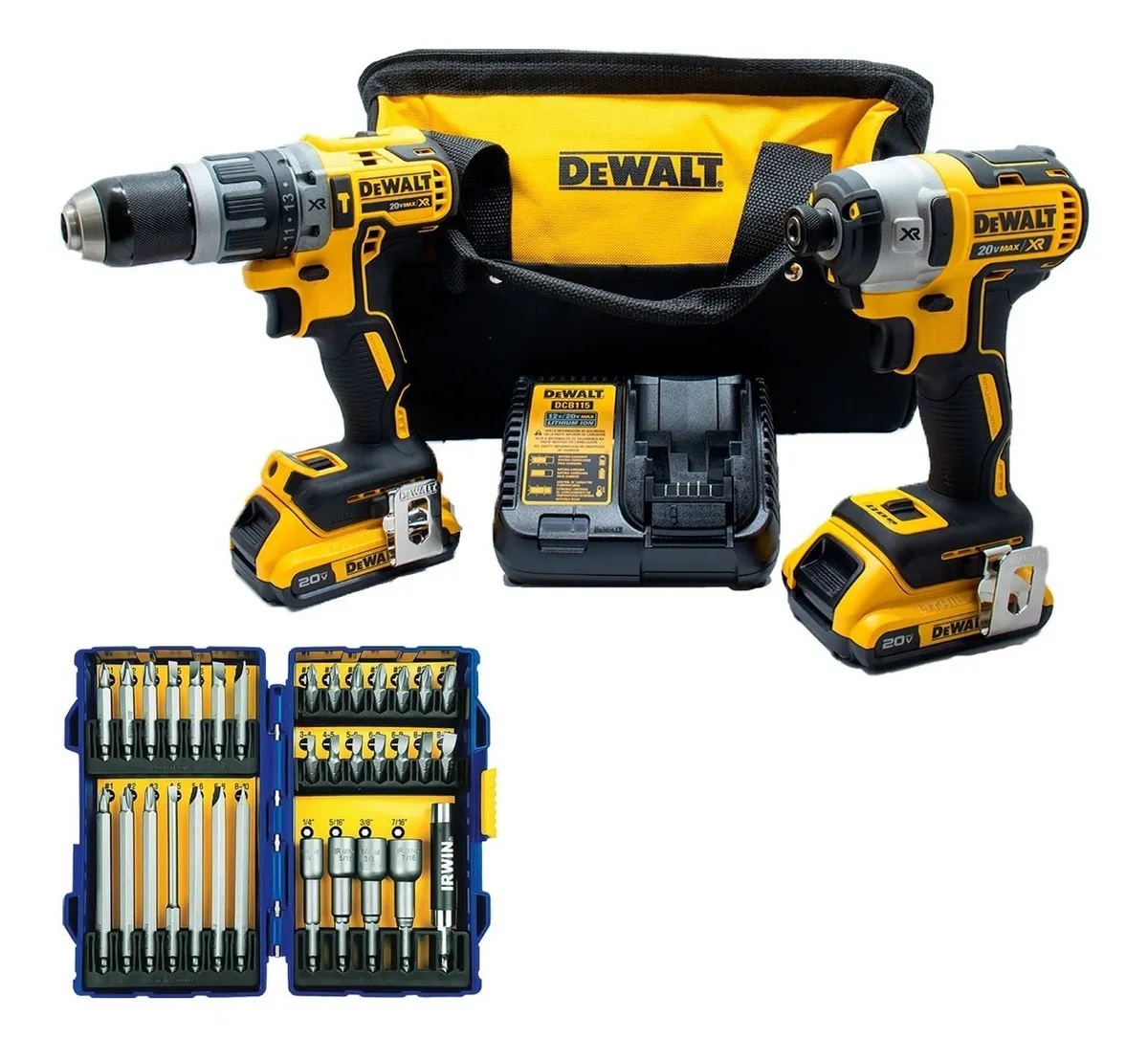 Foto 1 | Llave de Impacto y Rotomartillo DeWalt DCK287D2-B3 color Amarillo