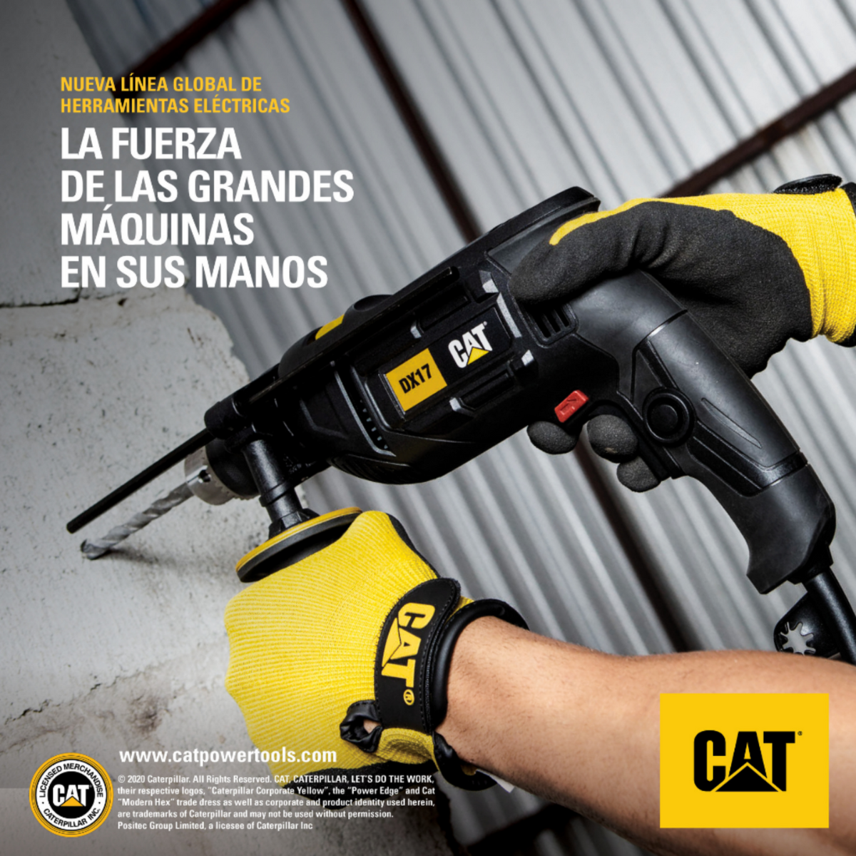 Foto 3 pulgar | Taladro Rotomartillo de Impacto Caterpillar DX17u 750 W 13 mm