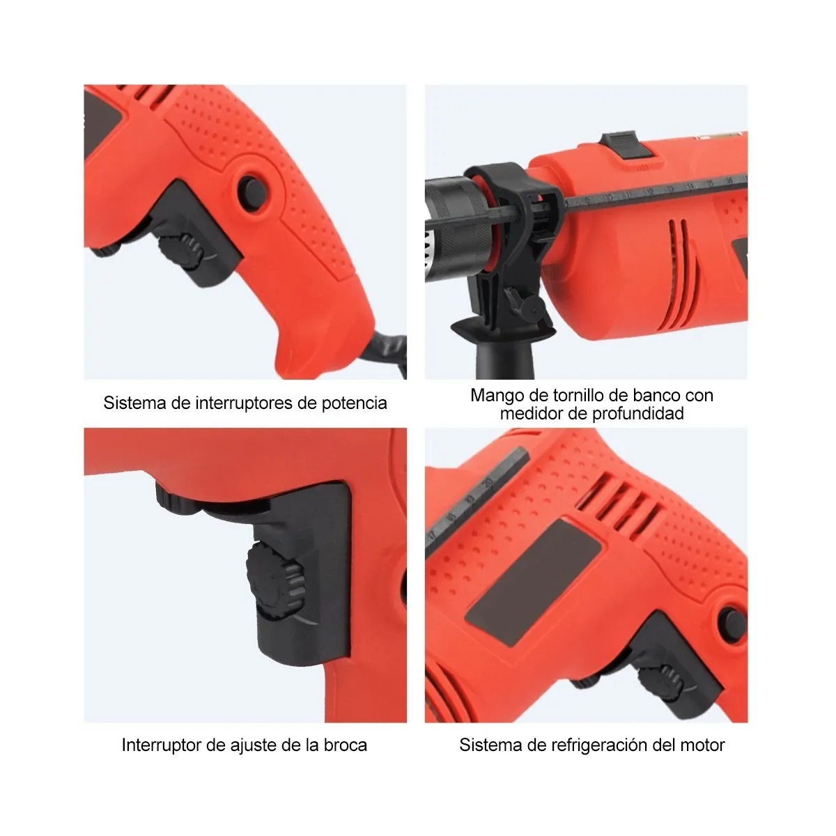 Foto 4 pulgar | Rotomartillo Taladro Eo Safe Imports Esi-665 color Rojo 710w