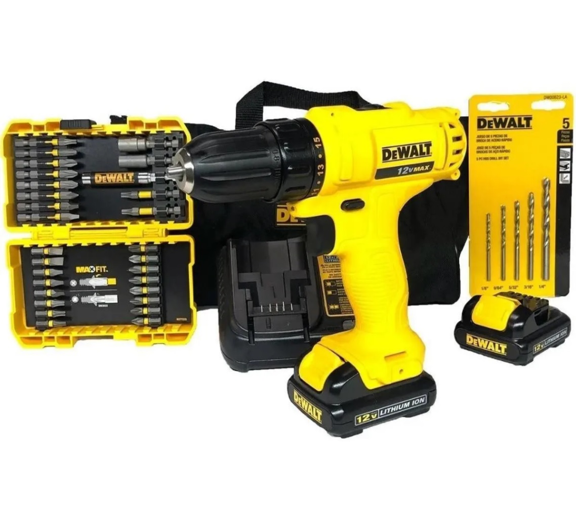 Taladro Atornillador DeWalt DCD700AC2-B3 color Amarillo 12 V