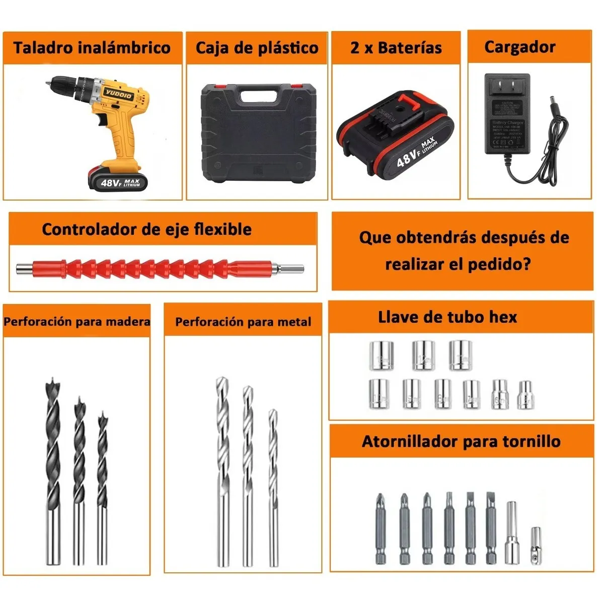 Foto 3 pulgar | Taladro Atornillador Eo Safe Imports Esi-2826 color Amarillo