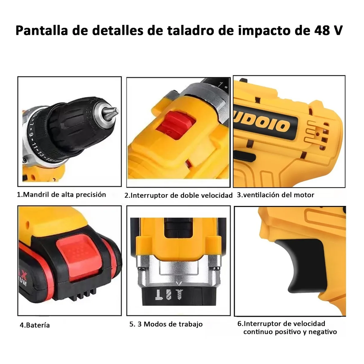 Foto 4 pulgar | Taladro Atornillador Eo Safe Imports Esi-2826 color Amarillo