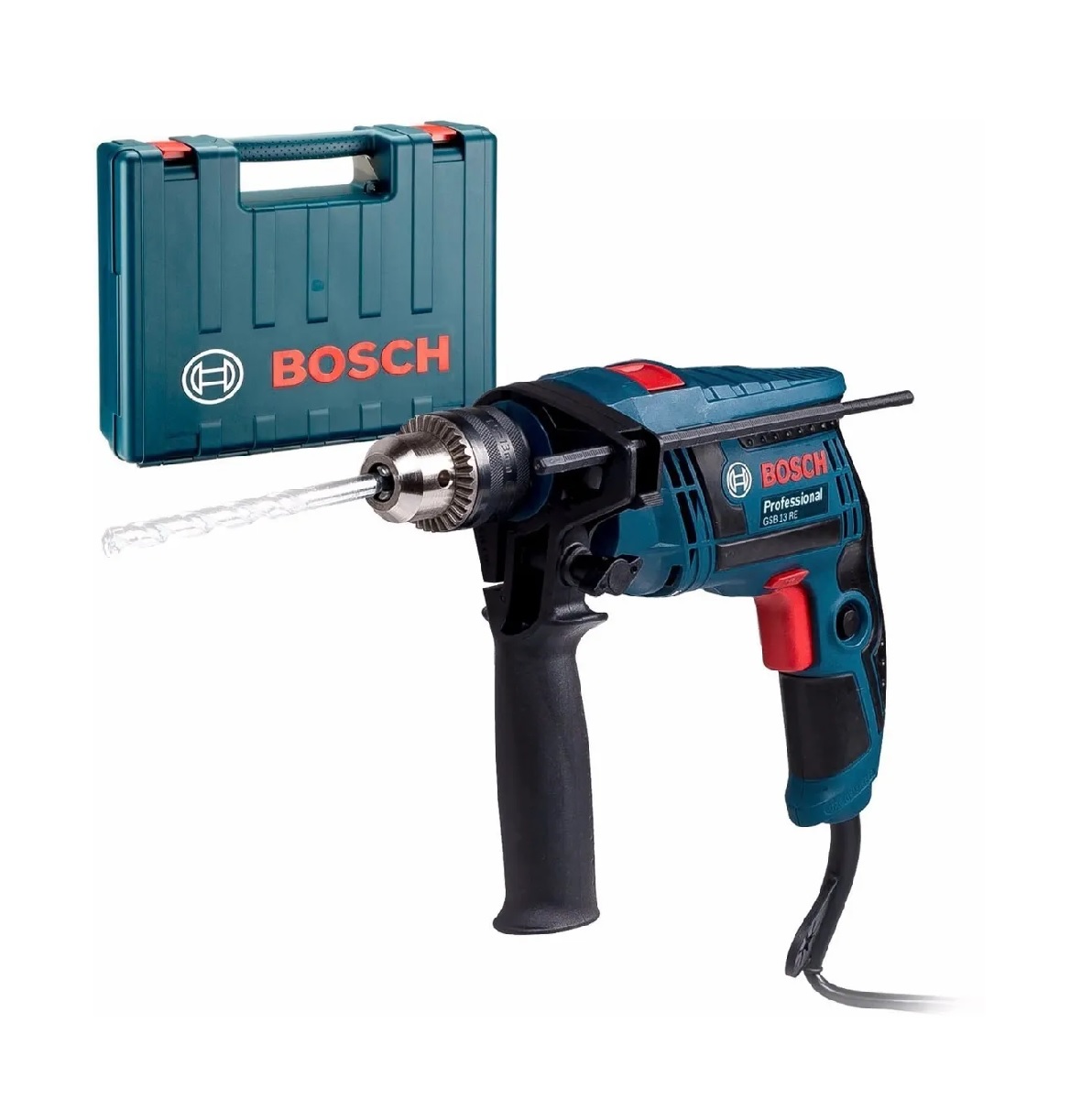 Taladro Rotomartillo Bosch Gsb 13 Re 1/2 Pulg con Maletín