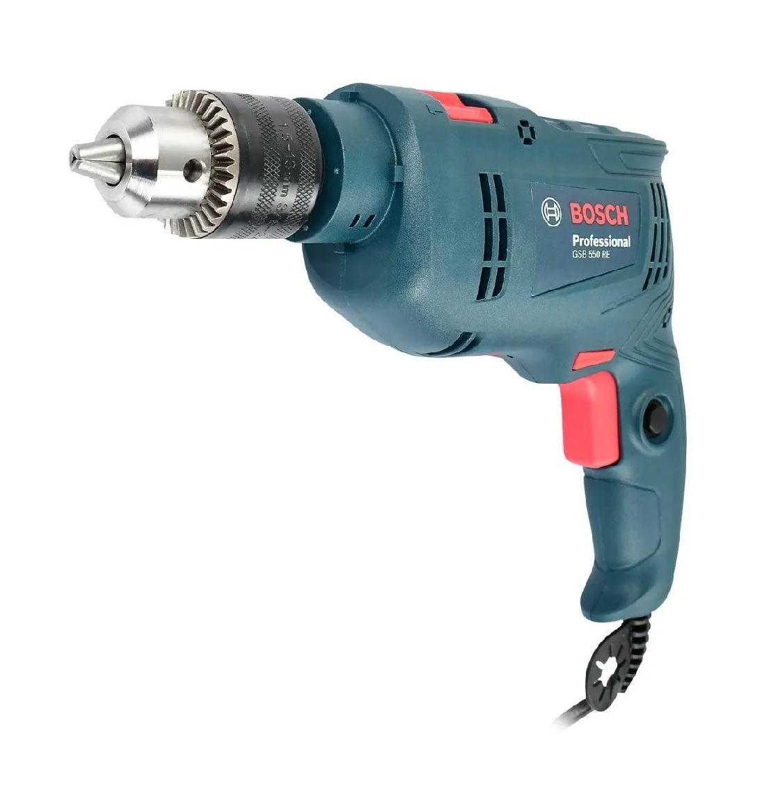 Taladro Rotomartillo Bosch GSB 550 RE color Azul 550 W