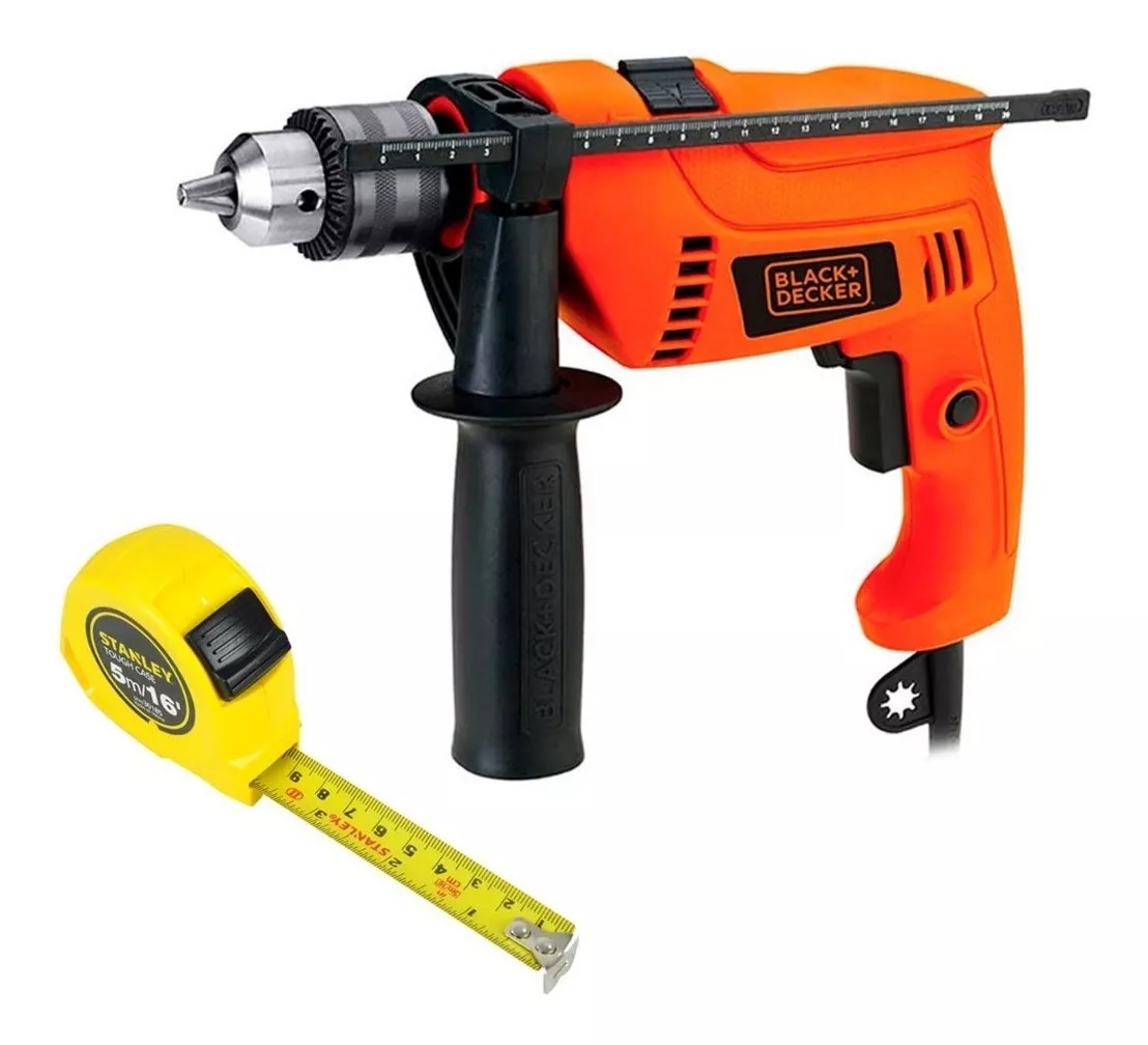 Taladro Rotomartillo 1/2pulg Black+Decker Hd565k +Flexómetro