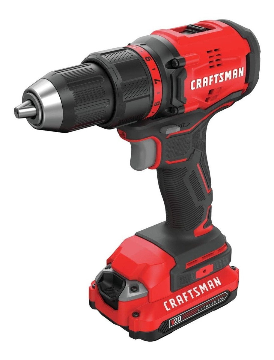 Taladro Destornillador Craftsman  Sin Carbones, Equipado