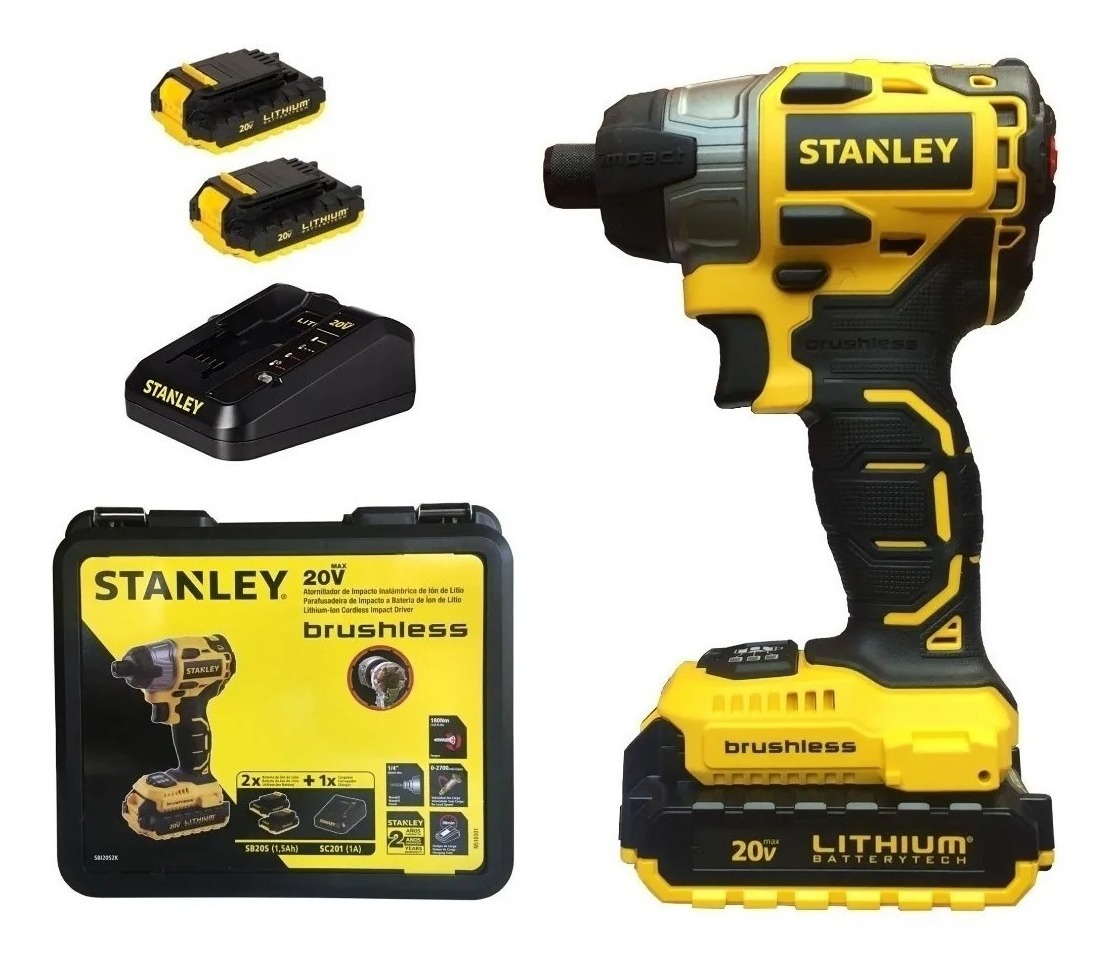 Foto 2 pulgar | Taladro Impacto Inalambrico 20v Brushless Sbi20s2k Stanley