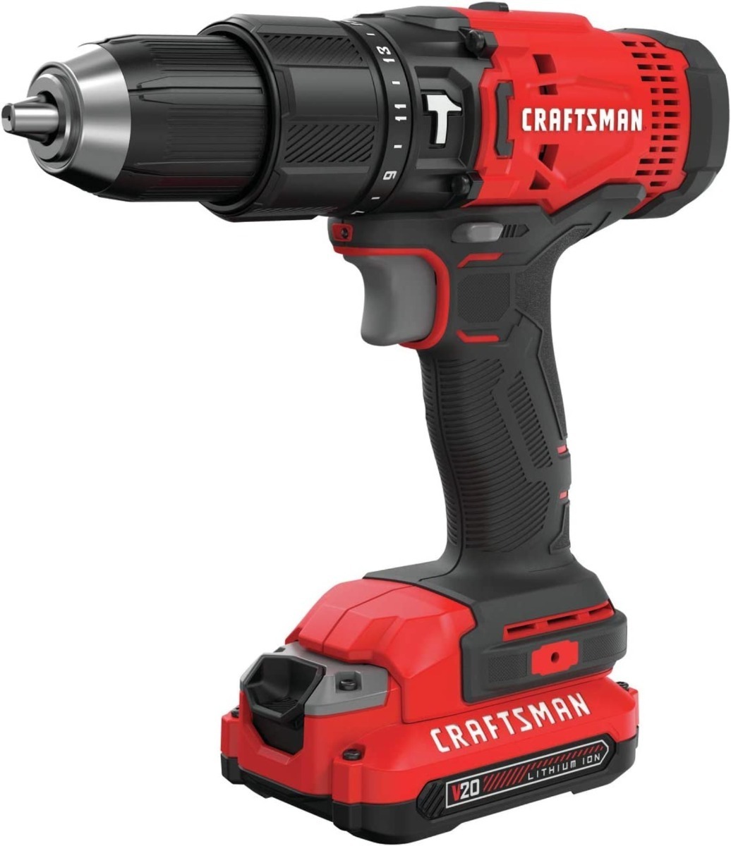 Craftsman V20 Taladro Martillo Con 2 Baterías Y Cargador