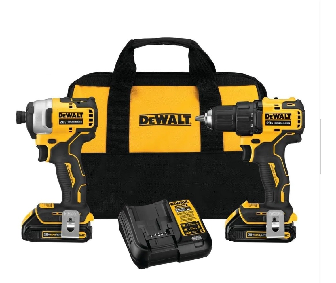 Foto 2 pulgar | Dewalt Dck278c2 Kit Taladro 1/2 Y Impacto 1/4 Brushlees 2bat