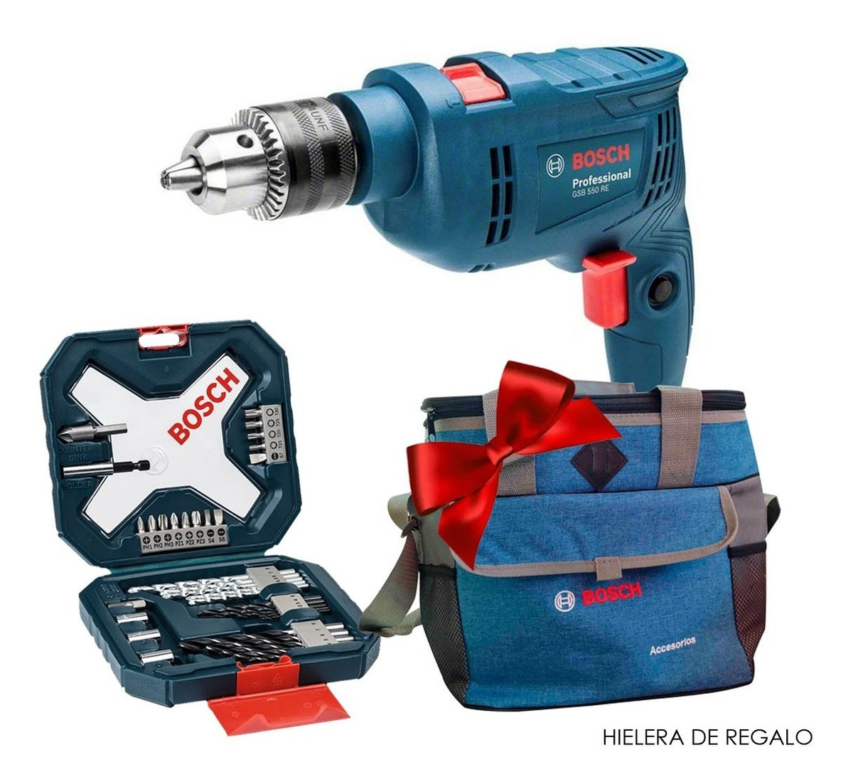 Taladro Rotomartillo Gsb 550 Re Brocas X-line Regalo Bosch