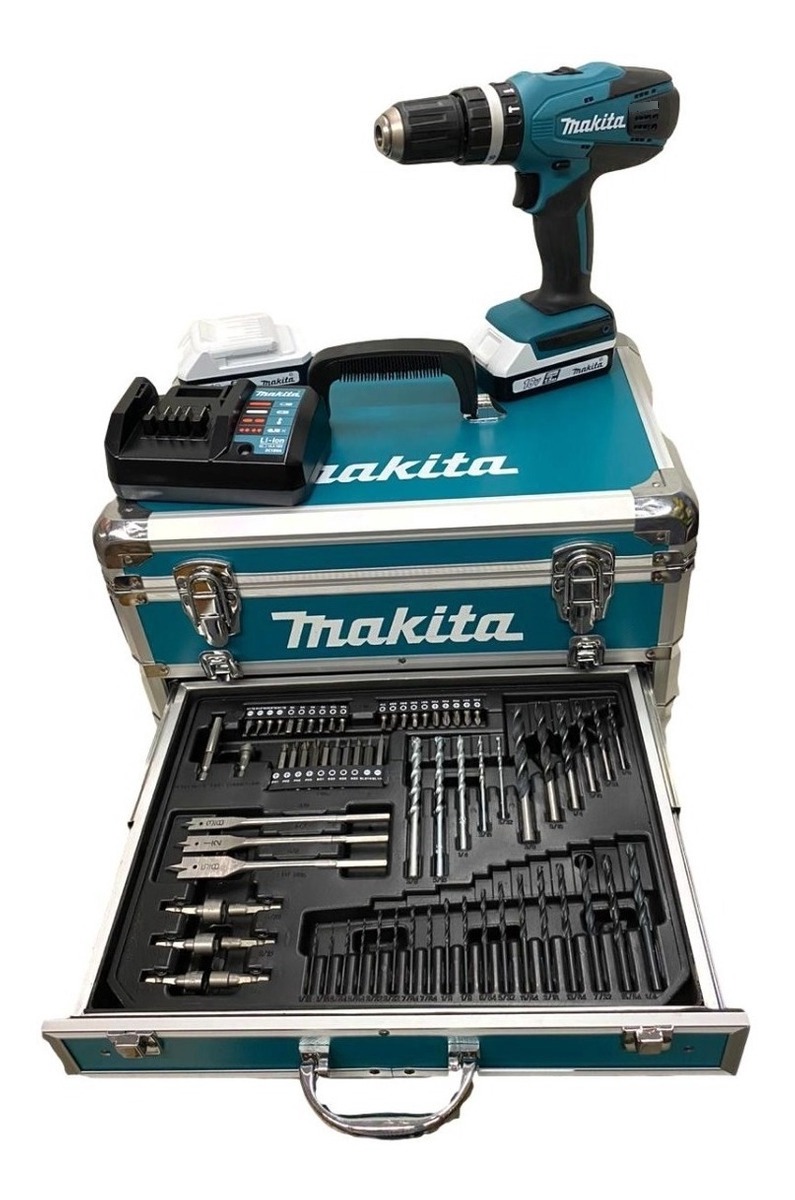 Kit Taladro Atornillador Rotomartillo Makita 18v + 2 Pilas