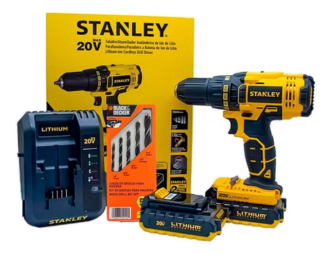 Taladro 1/2 Alambico Stanley 20v Scd20cd+brocas B&d