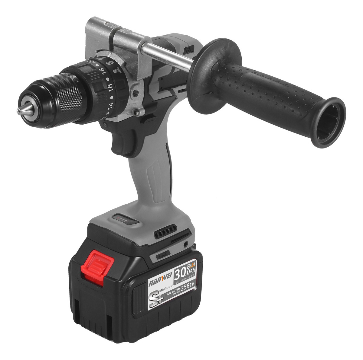 Caja De Taladro Eléctrica Drill Hammer 6.0a 21v 20+3 Inalámb