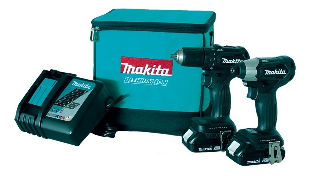 Foto 2 pulgar | Combo Makita 18v Cxr200rb Taladro/atornillador Brushless