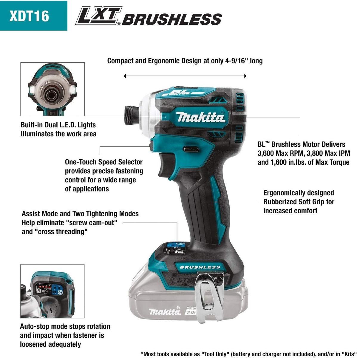 Foto 3 pulgar | Makita Xdt16t 18v Lxt Ion-litio Sin Escobillas Kit De Des...