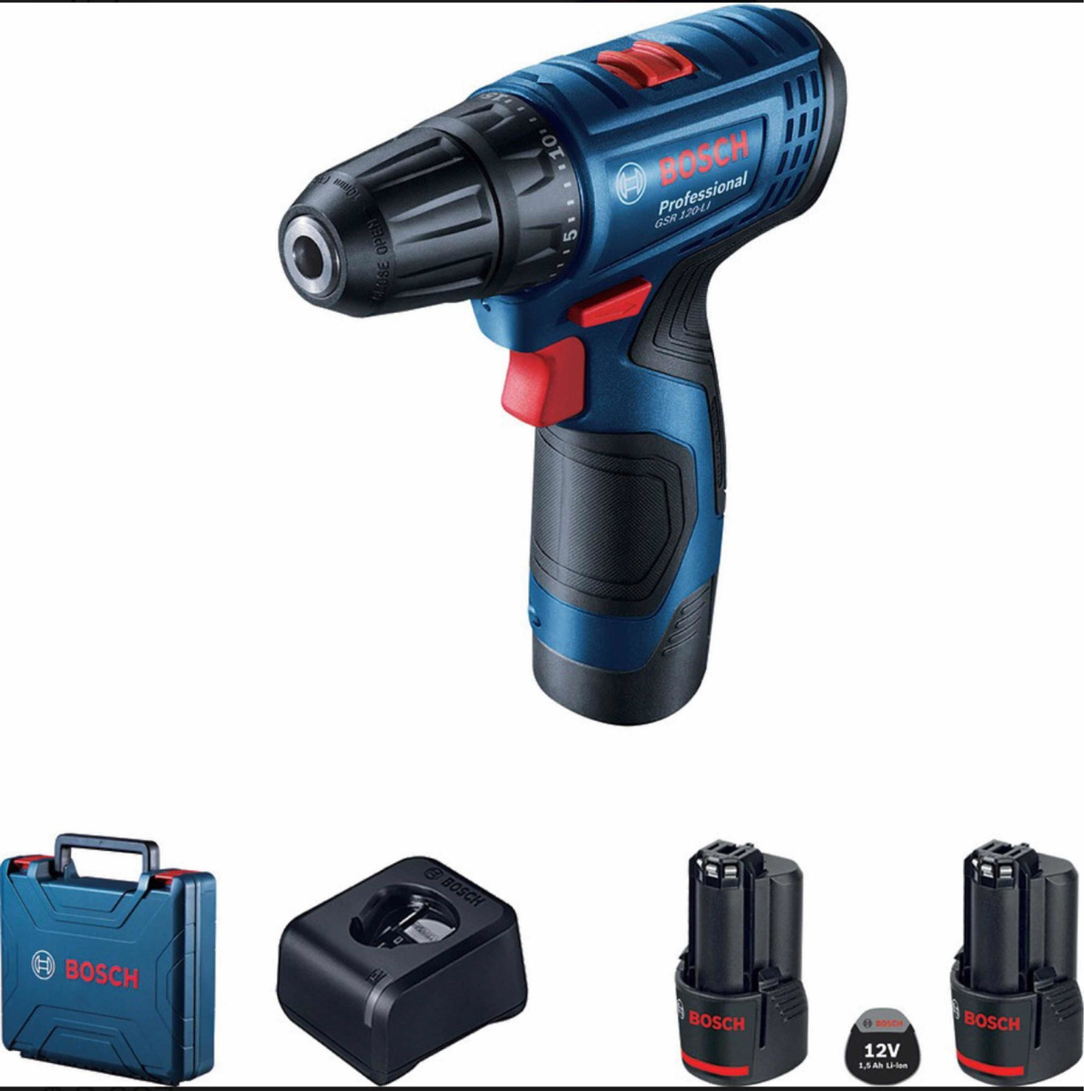 Taladro Inalámbrico Bosch Gsr 120-li Profesional Nuevo