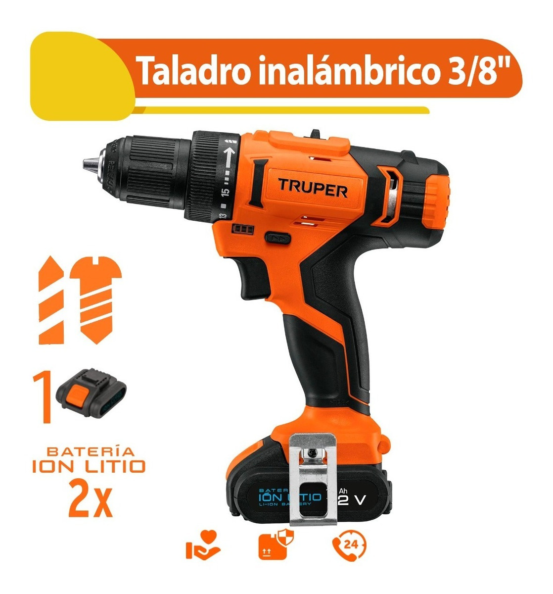 Foto 3 pulgar | Taladro Inalámbrico Prof. 3/8' 12 V Truper 18153