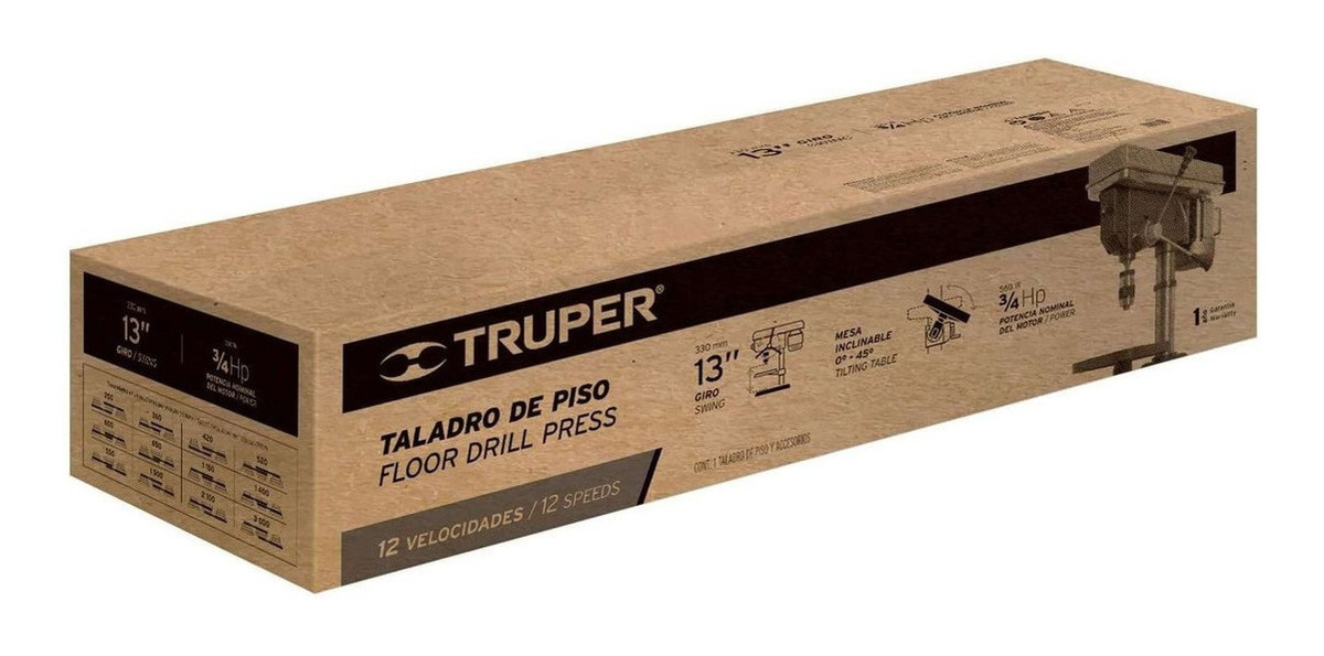 Foto 3 pulgar | Taladro Piso 5/8  X 13  X 3/4 Hp Truper 16178