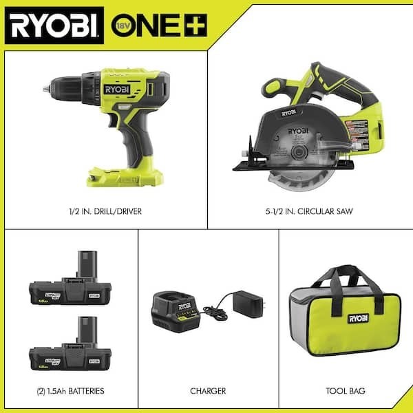 Foto 3 pulgar | Combo Ryobi 18v Taladro Y Sierra Circular 5 1/2