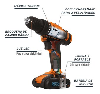 Foto 2 | Taladro Destornillador Inalámbrico Li-ion 18v Truper 18154