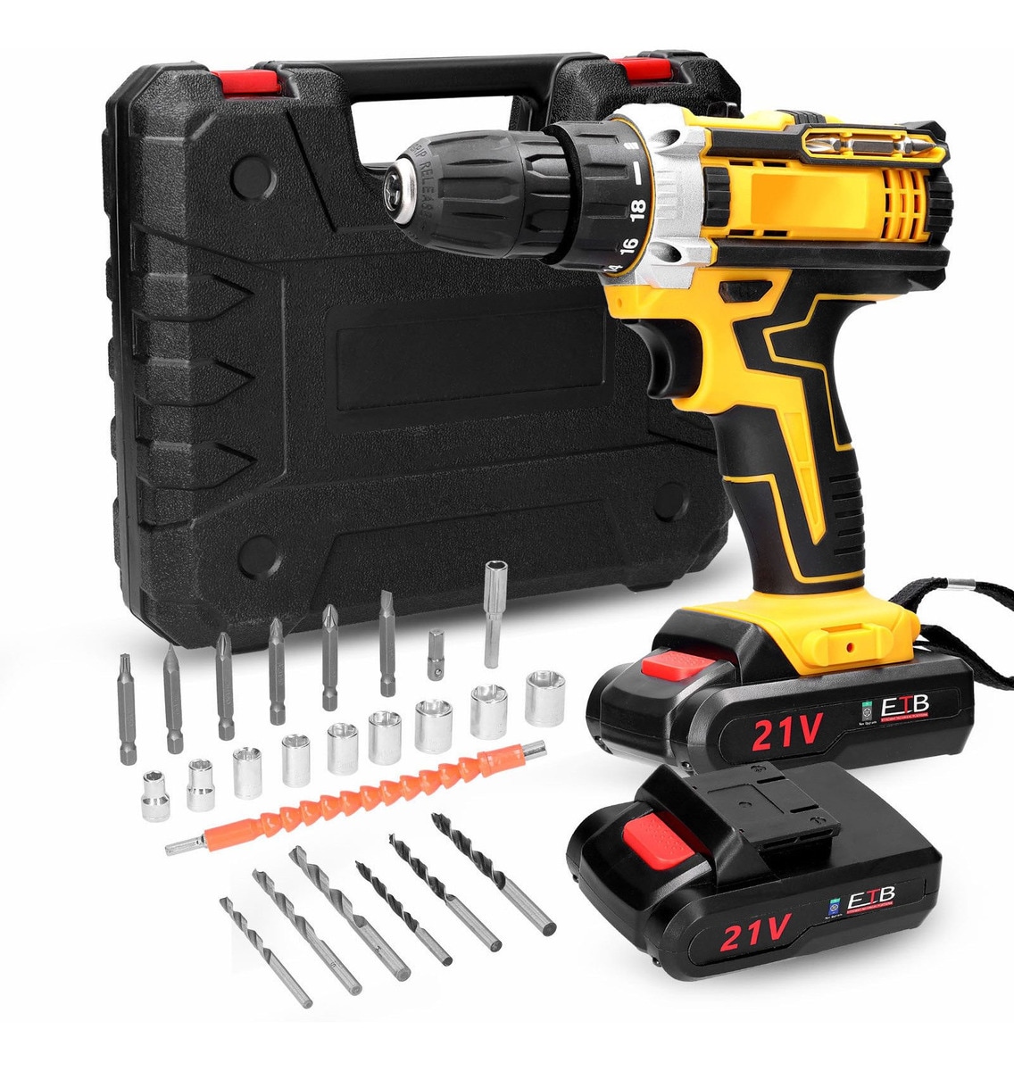Taladro Rotomartillo Atornillador Eléctrico Inalámbrico 21v $2,875
