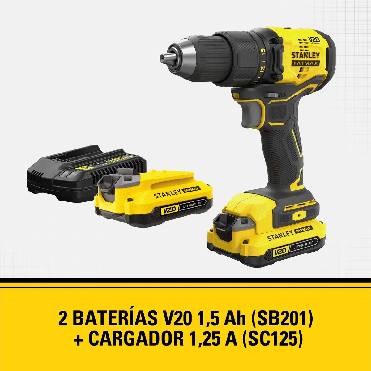 Foto 2 | Taladro Atornillador V20 Brushless Sbd710c2k Stanley