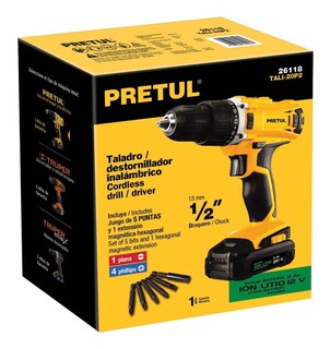 Foto 2 | Taladro Inalámbrico 3/8'',bateríaion Litio 20 V, Pretul