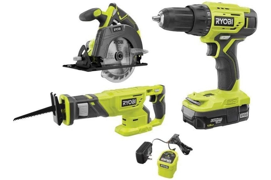 Taladro Ryobi Combo 3herr. Sierras, Taladro, Bateria, Cargad