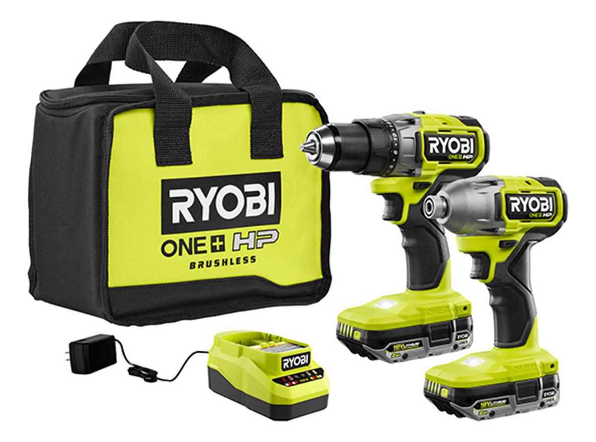 Combo De Taladro Y Llave De Impacto Sin Carbones 18 V Ryobi